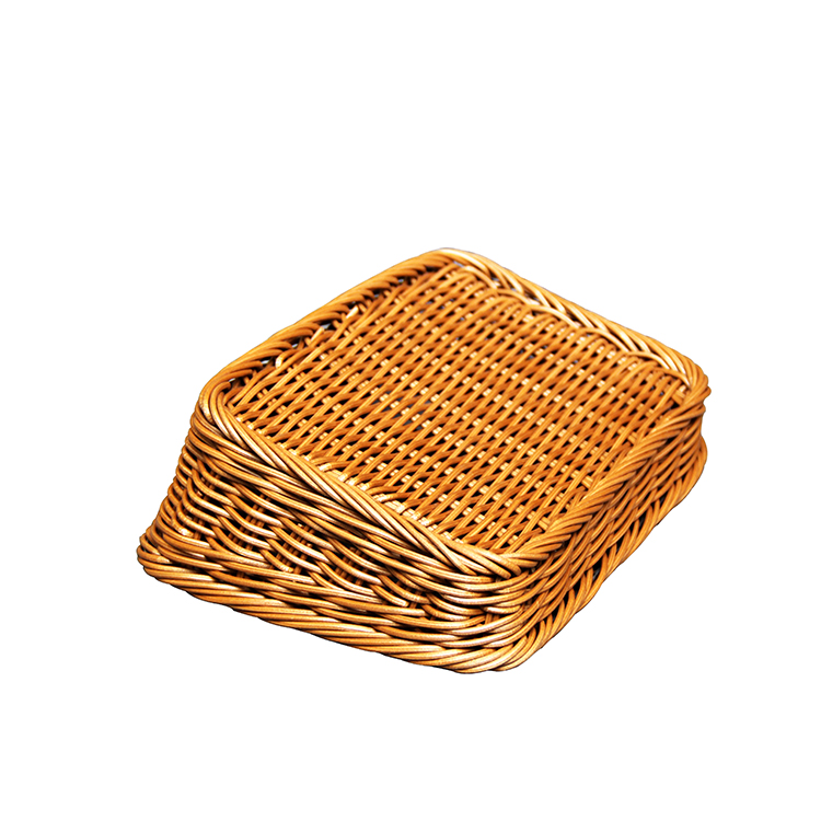 plastic PP rattan display basket for fruit and bread