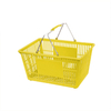 plastic collapsible shopping basket with metal hand