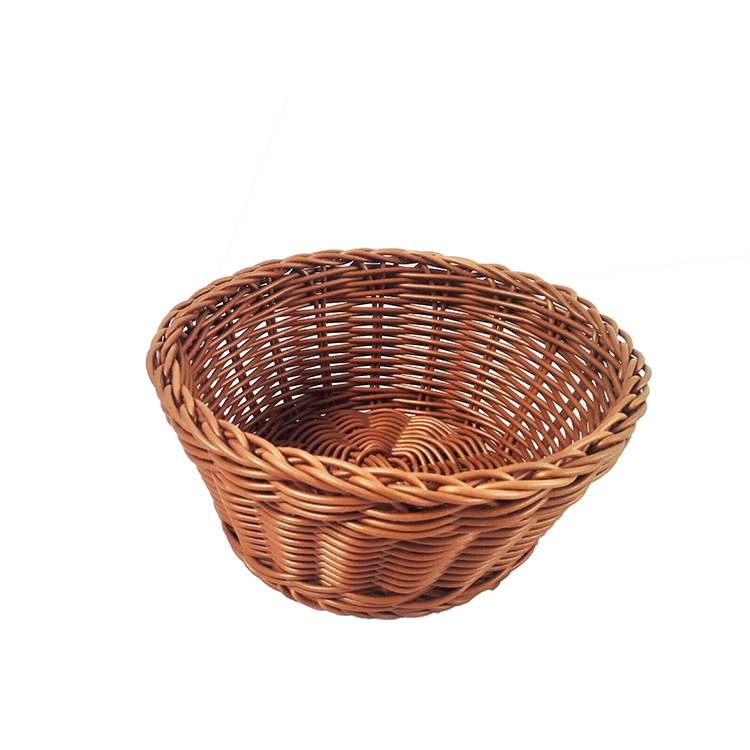 food grade roud type plastic PP rattan display basket - Buy fruit ...