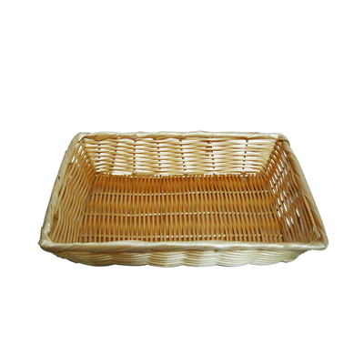 handmade plastic rattan fruit basket for supermarket