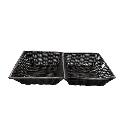 square type plastic wicker fruit basket with high quality