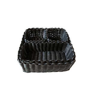 square type PP plastic rattan laundry basket for storage