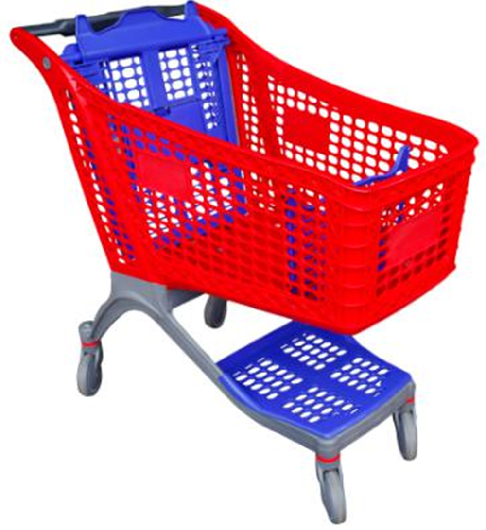 175L plastic shopping trolley for supermarket