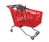 220L big plastic shopping trolley for supermarket